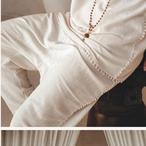 Off-white handwoven cotton pants AYA Sacred Wear